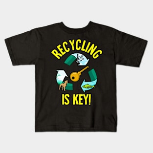 Recycling Is Key Cute Eco Environment Health Kids T-Shirt